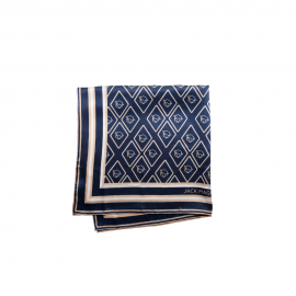 CARRE DE SOIE "TIMBRE" 65 x 65